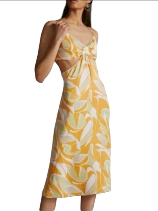 Anthropologie Dresses & Skirts - Anthropologie Cutout Printed Slip Midi Dress Size 2X